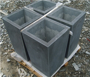 China Blue Limestone Flower Pots