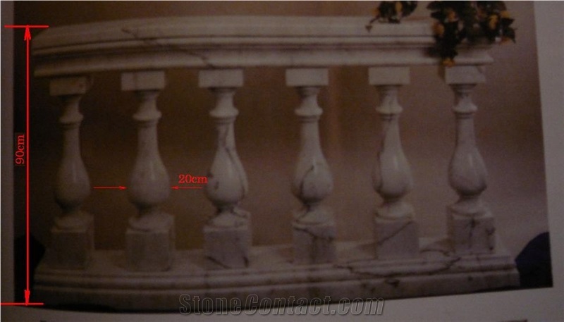 Exquisite White Outside Decorative Stone Balustrade and Railings
