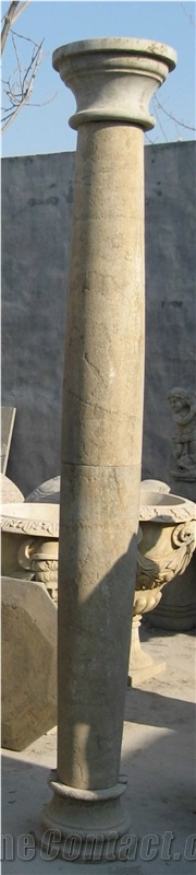 Hand Carved Natural Stone Outdoor Column and Pillars (Roman Column, Marble Column, Granite Column)