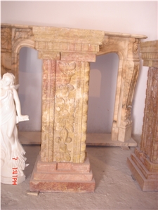 Hand Carved Natural Stone Outdoor Column and Pillars (Roman Column, Marble Column, Granite Column)