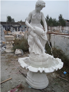 Man Made Nature Stone Sculpture, Hand Made Statue, Danba White Marble Statues
