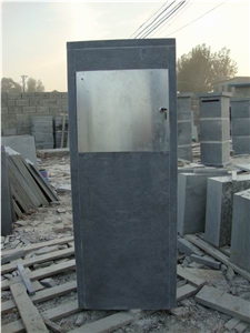 Natural Blue Limestone Mailbox, China Bluestone Letter Box