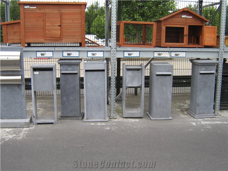 Natural Blue Limestone Mailbox, China Bluestone Letter Box