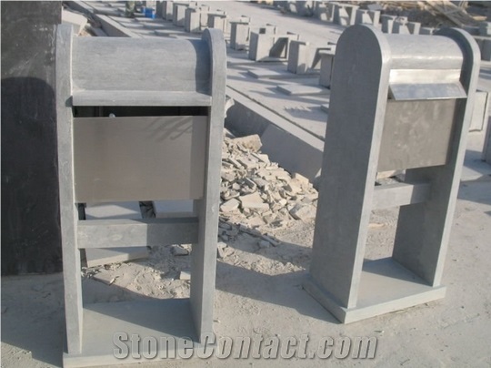 Natural Blue Limestone Mailbox, China Bluestone Letter Box