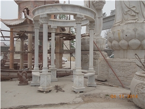 Stone Gazebo,Column Gazebo,Garden Gazebo with Iron Top