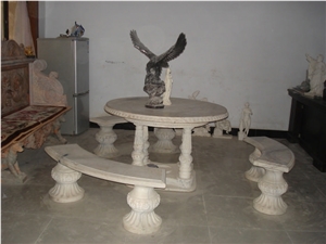 Stone Table , Garden Stone Table / Benches, Garden Stone Tables and Chairs