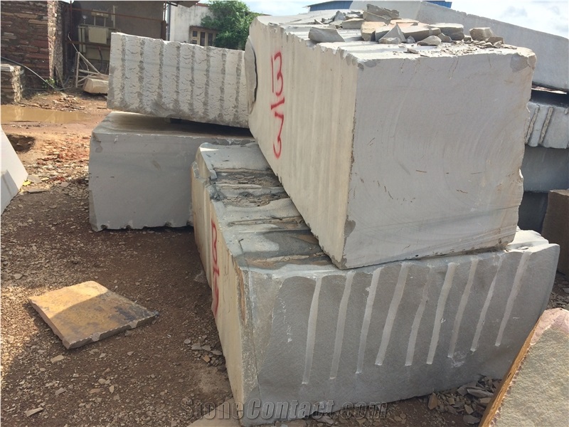 Kandla Grey Sandstone Block, India Grey Sandstone