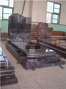 Aurora Granite Granite Tombstone & Orion Monument,Vizag Blue Granite Gravestone,India Blue Granite Headstone