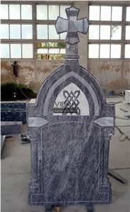 Bahama Blue Granite Tombstone & Orion Monument, Vizag Blue Gravestone & India Blue Cross Headstone for Uk and Ireland Marcket