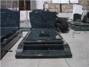 Blue Pearl Granite Tombstone & Monument,Memorials,Gravestone & Headstone