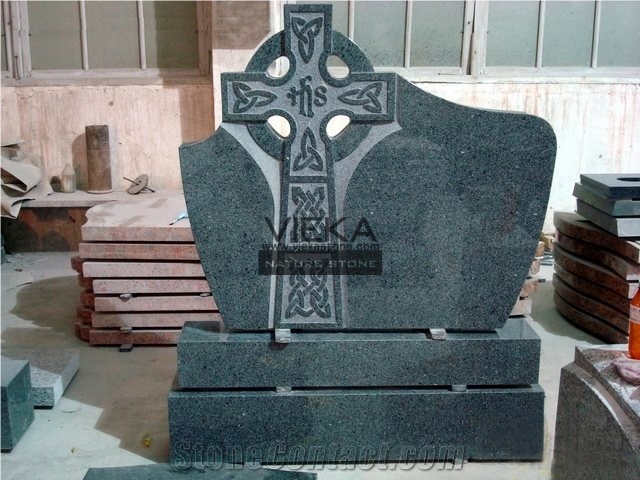 G654 Granite Tombstone & Celtic Cross Monument,China Black Granite Gravestone & Headstone Sesame Black China impala Padang Black pingnan zhima hei china nero impala dark grey Polished for UK Ireland