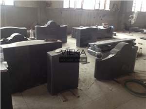 G654 Granite Tombstone & China Impala Monument,China Black Granite Gravestone & Headstone for Janpanese & Korean Market