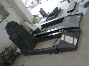 G654 Granite Tombstone & Monument,China Black Granite Gravestone & Headstone Sesame Black China impala Padang Black pingnan zhima hei china nero new impala dark grey Polished