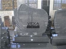 G654 Granite Tombstone & Monument,China Black Granite Gravestone & Headstone Sesame Black China impala Padang Black pingnan zhima hei china nero new impala dark grey Polished for Ireland and UK Market