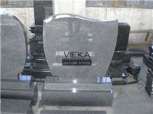 G654 Granite Tombstone & Monument,China Black Granite Gravestone & Headstone Sesame Black China impala Padang Black pingnan zhima hei china nero new impala dark grey Polished for Ireland and UK Market