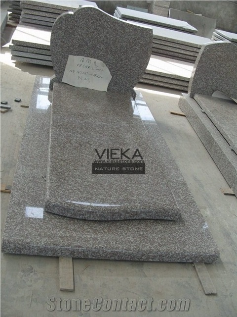 G664 Granite Tombstone & Monument,Poland Style Luoyuan Red Granite Gravestone
