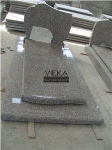 G664 Granite Tombstone & Monument,Poland Style Luoyuan Red Granite Gravestone
