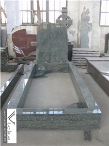 Green Granite Tombstone & Monument,Green Granite Gravestone