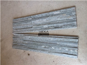 Green Slate Waterfall Shape Culture Stone Panel,Wall Panel,Ledge Stone,Veneer,Stacked Stone for Wall Cladding 60x15cm Retangle