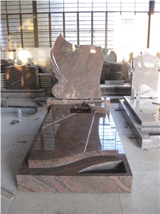 India Multicolor Red Granite Tombstone & Monument,Red Granite Gravestone