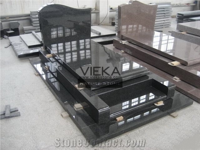 Shanxi Black Granite Tombstone & Monument,Black Granite Gravestone & Headstone
