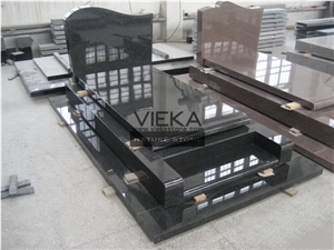Shanxi Black Granite Tombstone & Monument,Black Granite Gravestone & Headstone