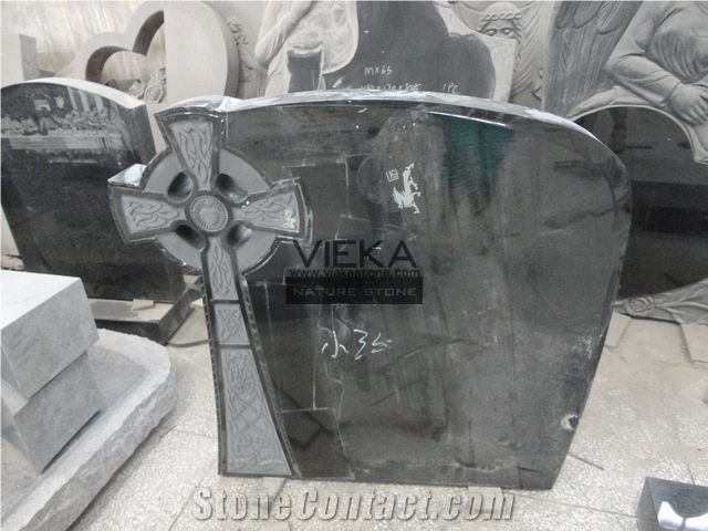 Shanxi Black Granite Tombstone & Monument,Memorials,Gravestone & Cross Headstone