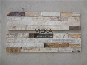 Slate & Quartzite Culture Stone Panel,Wall Panel,Ledge Stone,Veneer,Stacked Stone for Wall Cladding 60x15cm