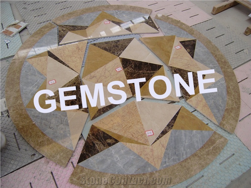 Luxury Floor Waterjet Medallions Round Medallions