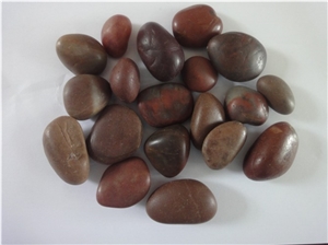 Polished Red Pebble Stone Landscaping Stone