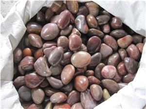 Polished Red Pebble Stone Landscaping Stone