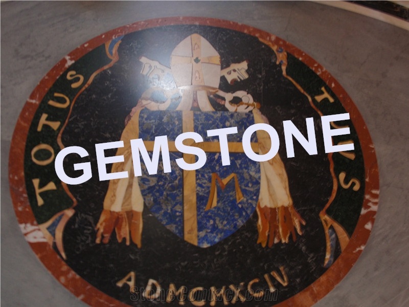 Round Marble Stone Waterjet Medallions