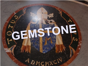 Round Marble Stone Waterjet Medallions