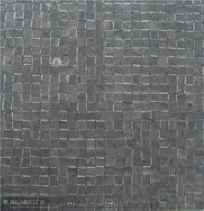 Black Limestone Split Mosaic