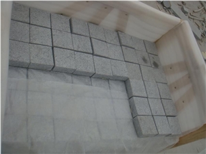 G343 Shandong Grey Granite Net Paste Cobble Stone