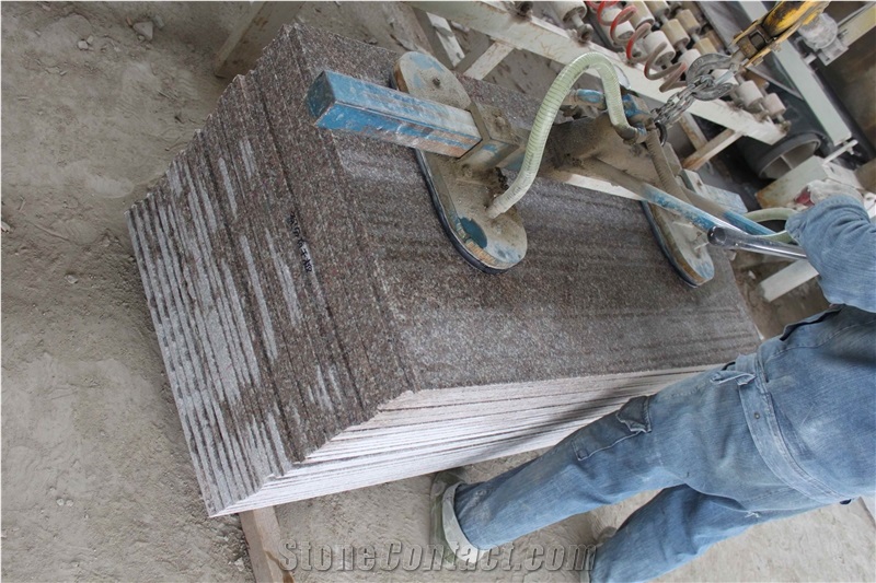 G363 Red Pink Granite Polished Slabs