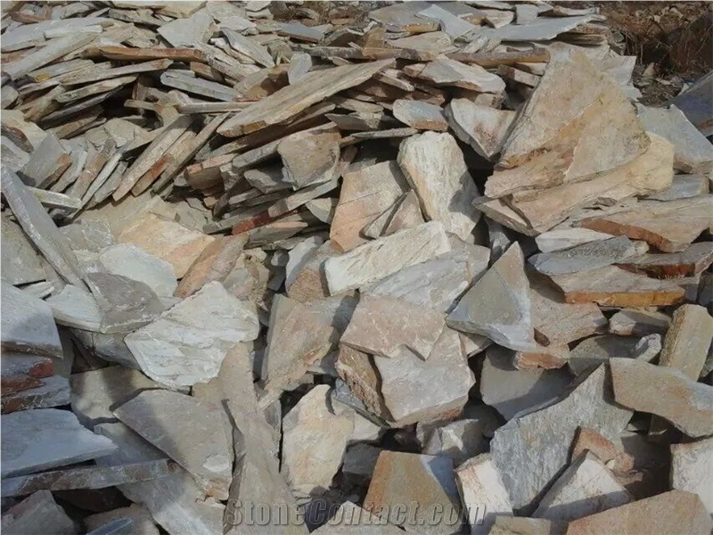 Yellow Slate Craze Paving Random Paving