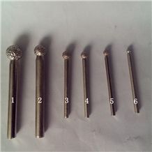 6*60 Head Rounded Cylindrical Vacuum Brazed Diamond Graver