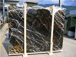 Black Micheal Portoro (Gold Vein Marble/Black & Gold)