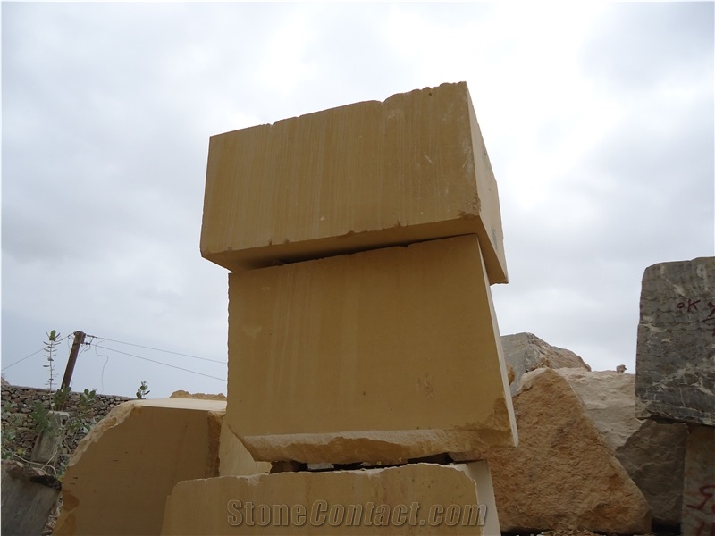 Yellow Sand Stone Blocks Mango
