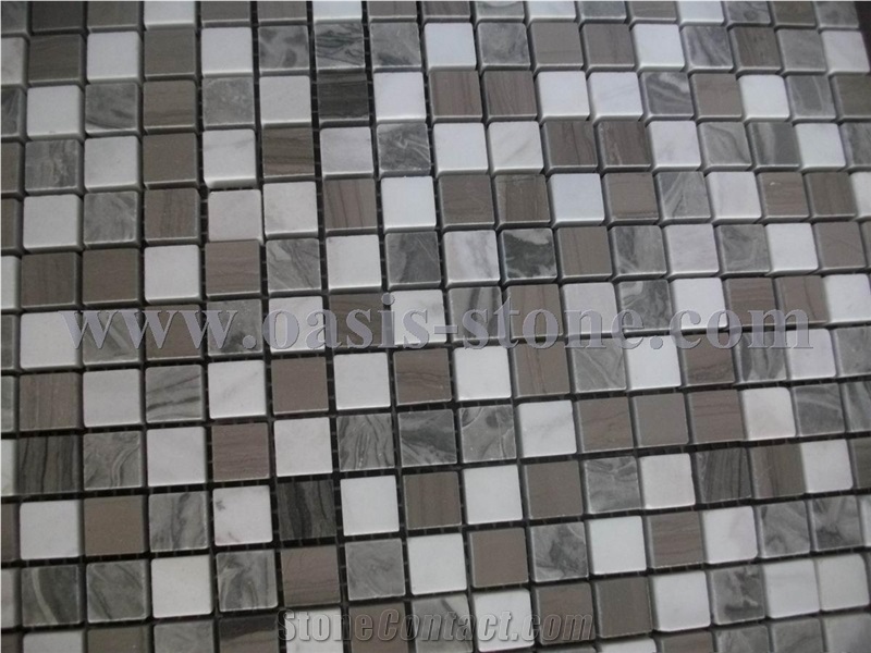 Gray Wood Grain Sandstone Mosaic