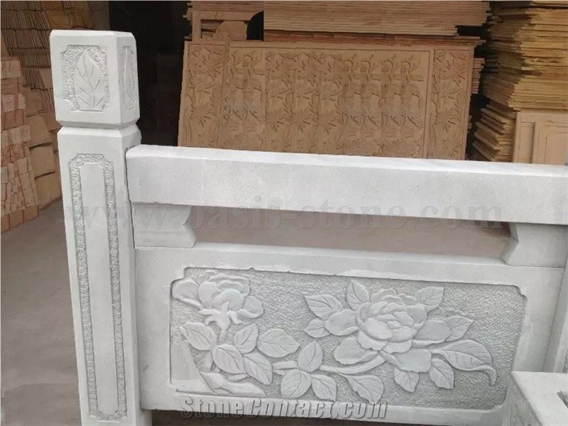 Grey Marble Sculptured Columns