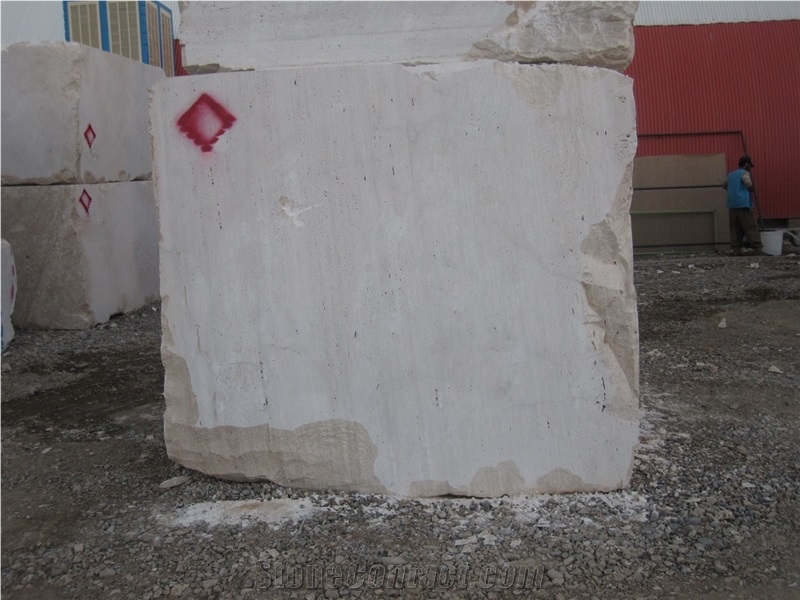 Iran White Travertine Block