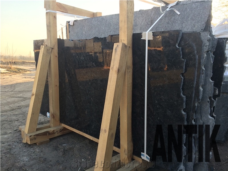 Slabs from Labradorite Granite, Ukraine Blue Night Granite
