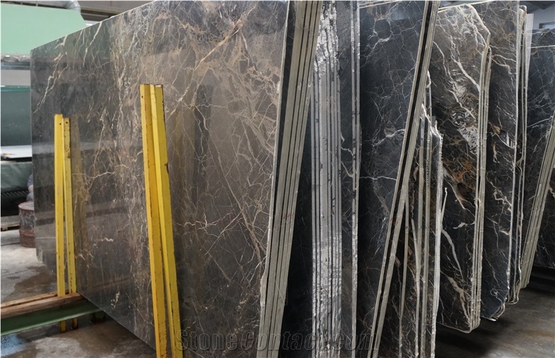 Black Marble M6 Slabs & Tiles, Black Esfahan Iran Marble