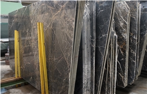 Black Marble M6 Slabs & Tiles, Black Esfahan Iran Marble