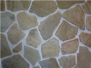 Fargo China Gold Slate Random Flagstones,Chinese Yellow Slate Irregular Flagstones, Slate Flagstones for Patio,Walkway,Courtyard Paving,Garden Paving Outside
