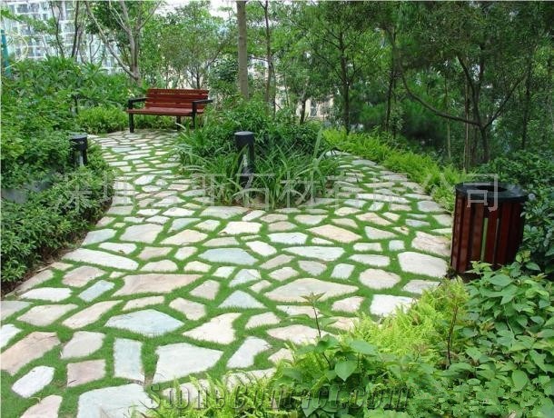 Fargo China Gold Slate Random Flagstones,Chinese Yellow Slate Irregular Flagstones, Slate Flagstones for Patio,Walkway,Courtyard Paving,Garden Paving Outside