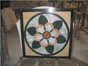 Fargo Crema Marfil Marble Waterjet Medallions/Patterns Carpet Medallions Square or Round Floor Medallions