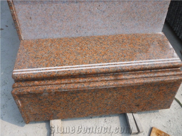 Fargo G4562,Cenxi Red Grantite,Maple Leaf Red Granite Steps +Threshold